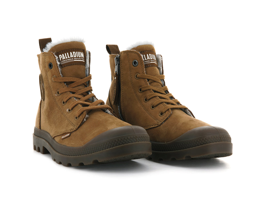 Botas Palladium PAMPA HI ZIP WL Hombre Mahogany | Costa Rica-59428